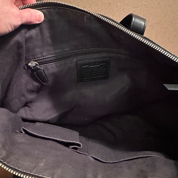 Coach Black Pebbled Leather Tote - Picture 3 of 3